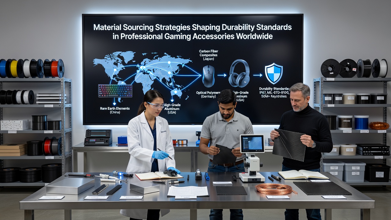 Technicians performing abrasion and impact tests on gaming chip prototypes made from newly sourced polymer blends